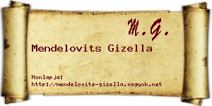 Mendelovits Gizella névjegykártya
